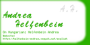 andrea helfenbein business card